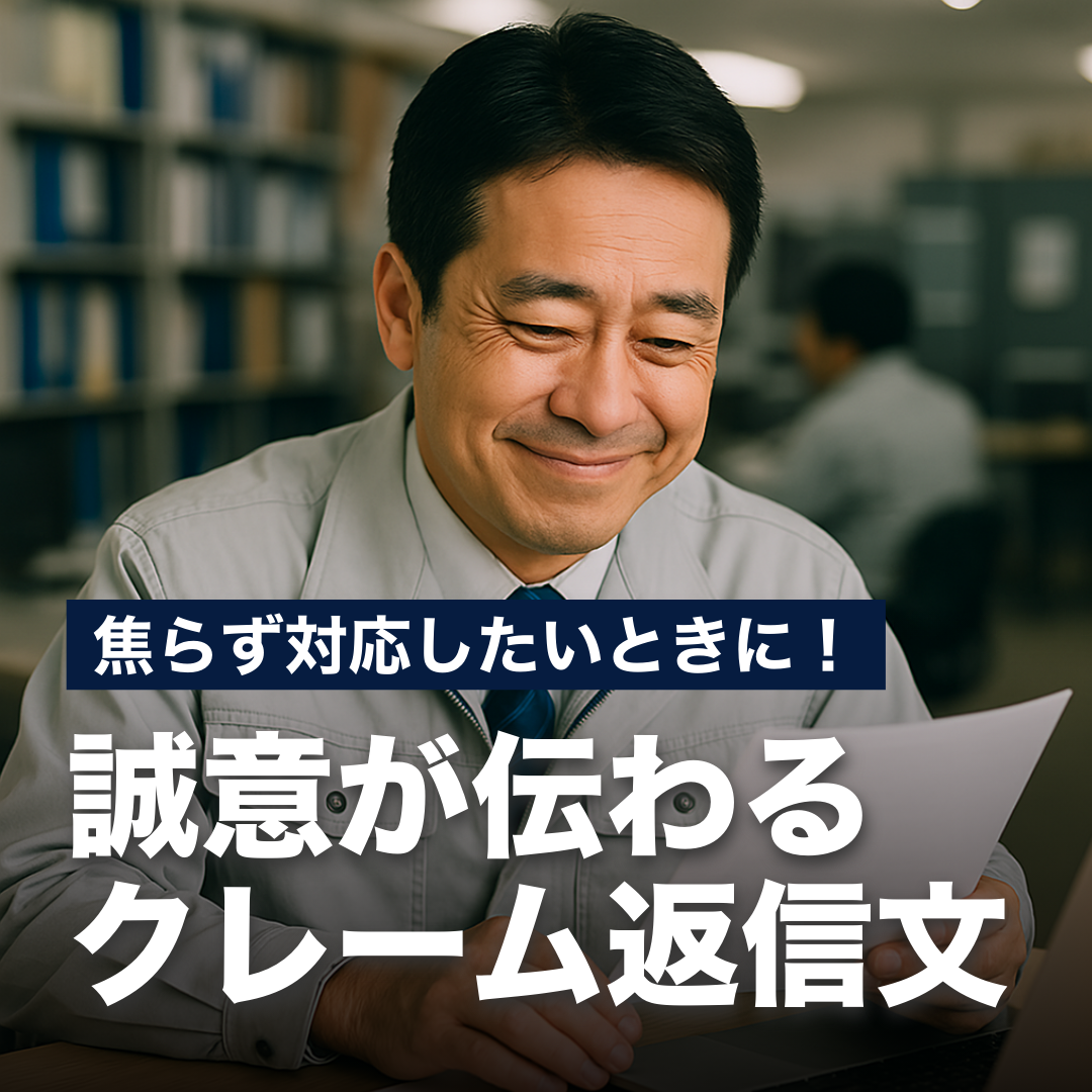 焦らず対応したいときに！誠意が伝わるクレーム返信文