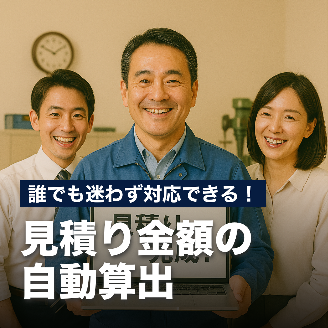 誰でも迷わず対応できる！見積り金額の算出