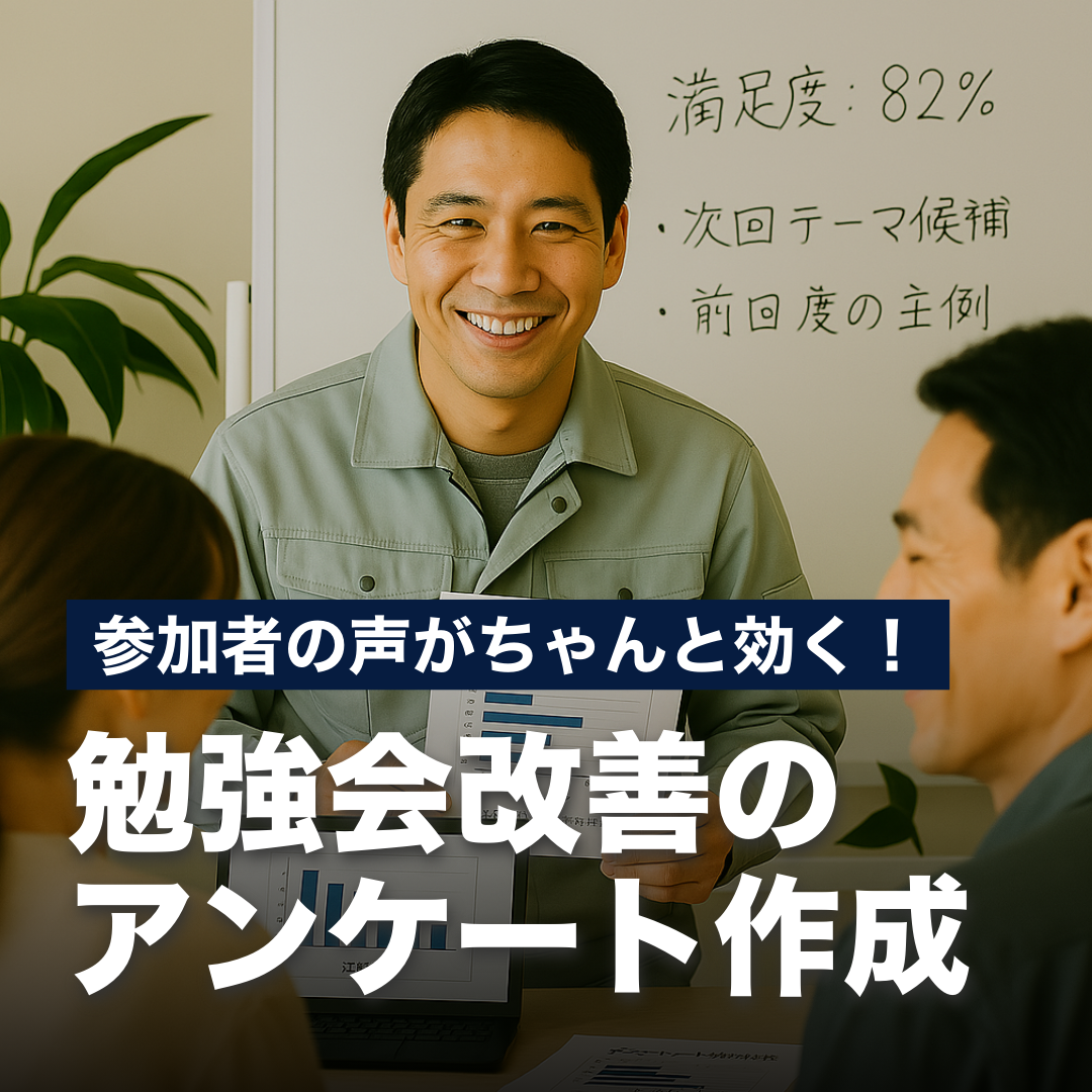 参加者の声がちゃんと効く！勉強会改善のアンケート作成