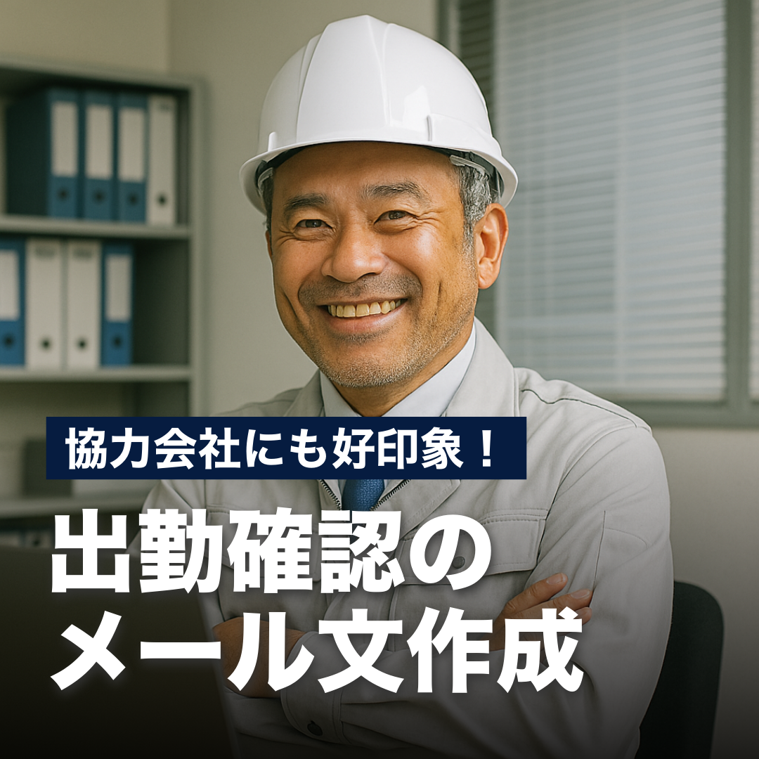 協力会社にも好印象！出勤確認のメール文作成
