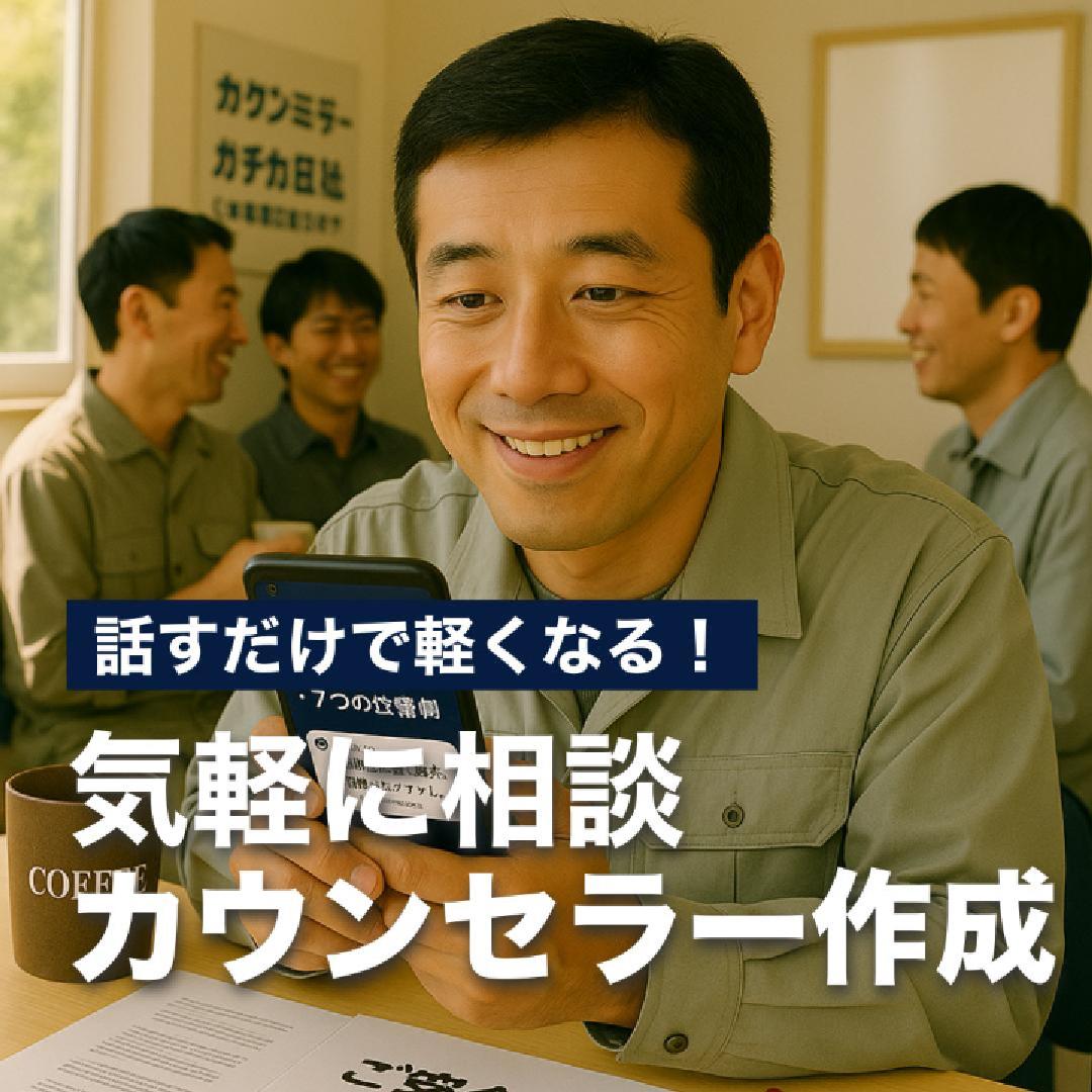 話すだけで軽くなる！気軽に相談、カウンセラー作成