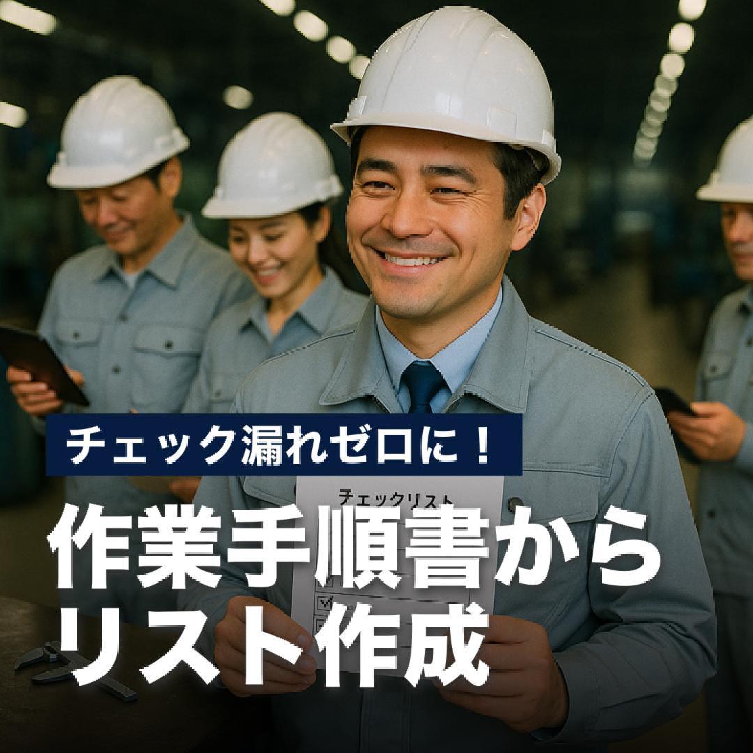 チェック漏れゼロに！作業手順書からリスト作成