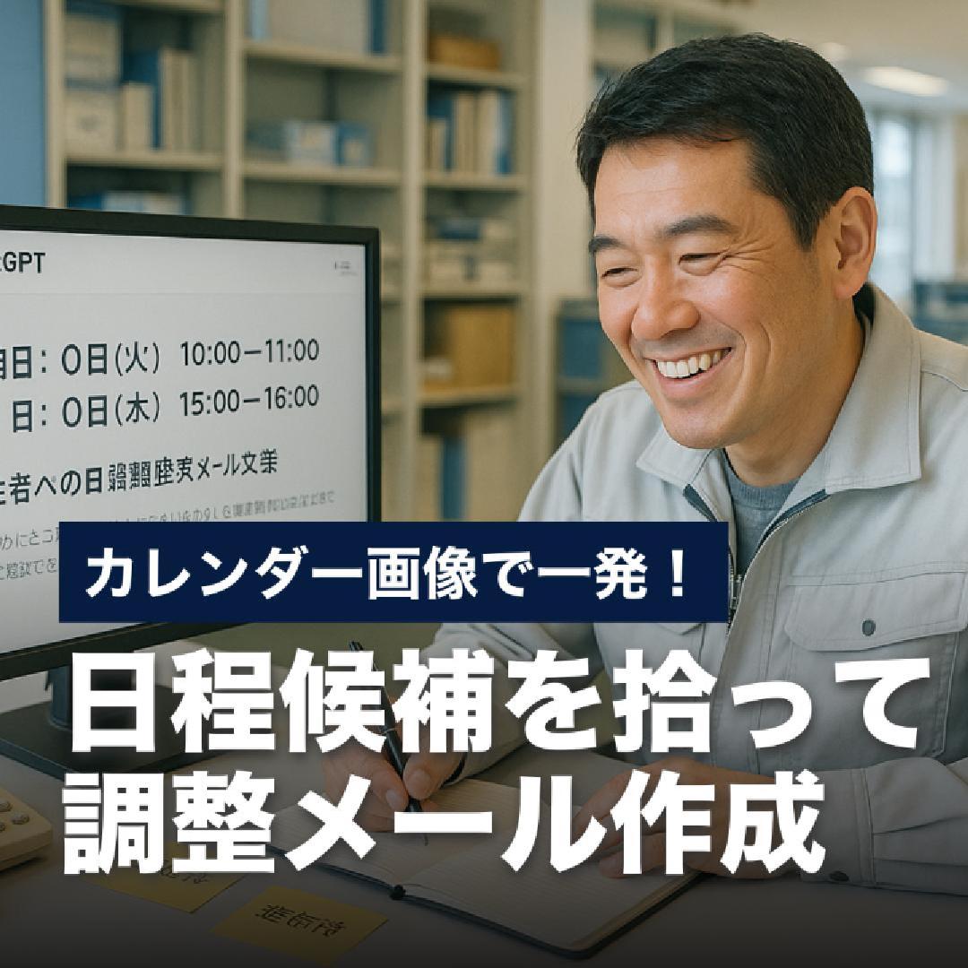 カレンダー画像で一発！日程候補を拾って調整メール作成