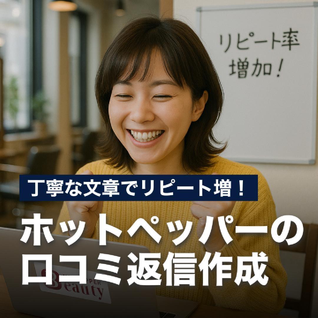 丁寧な文章でリピート増！ホットペッパーの口コミ返信作成
