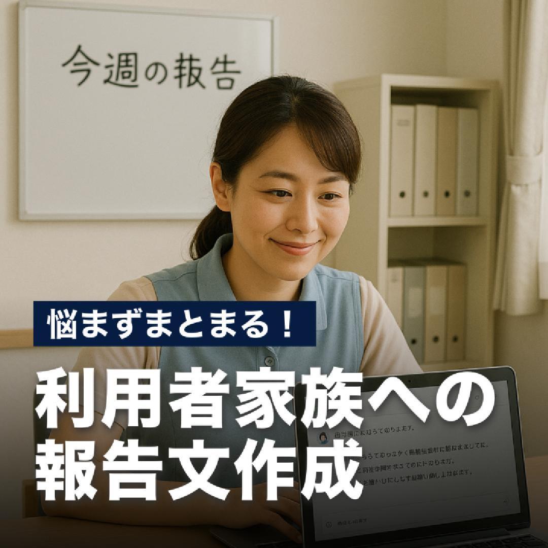 悩まずまとまる！利用者家族への報告文作成