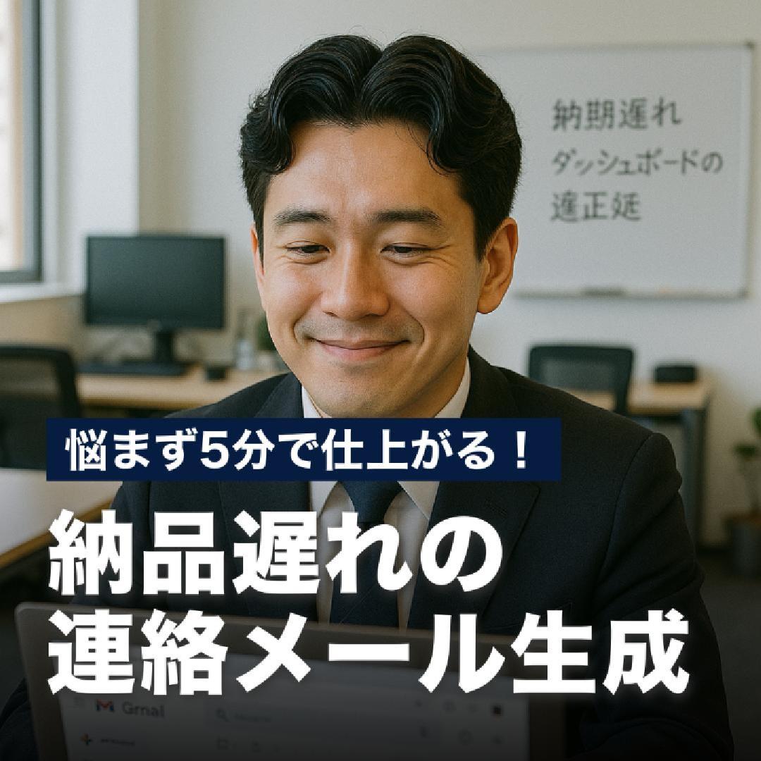 悩まず5分で仕上がる！納品遅れの連絡メール作成