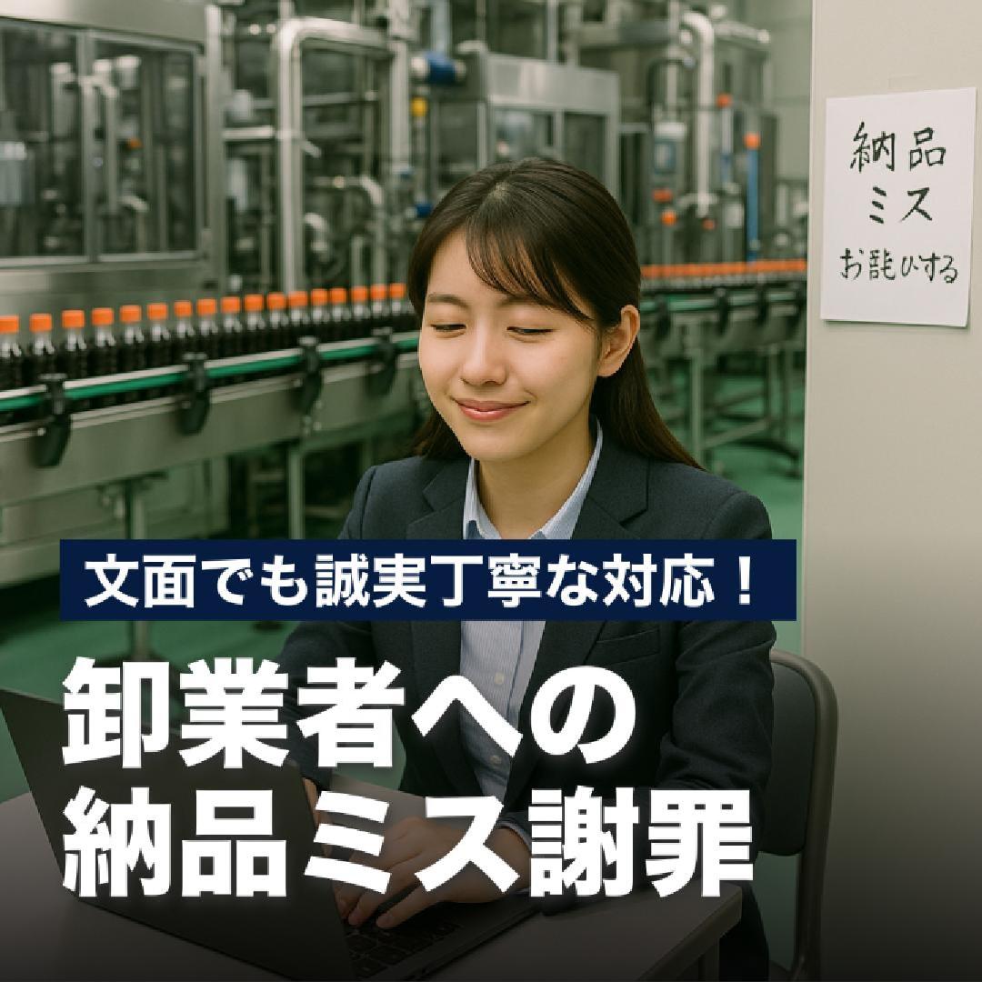 文面でも誠実丁寧な対応！卸業者への納品ミス謝罪