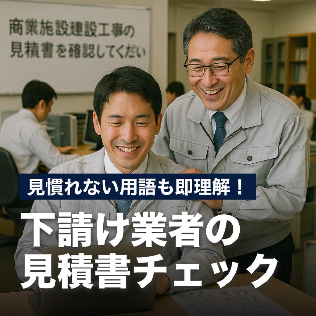 見慣れない用語も即理解！下請け業者の見積書チェック