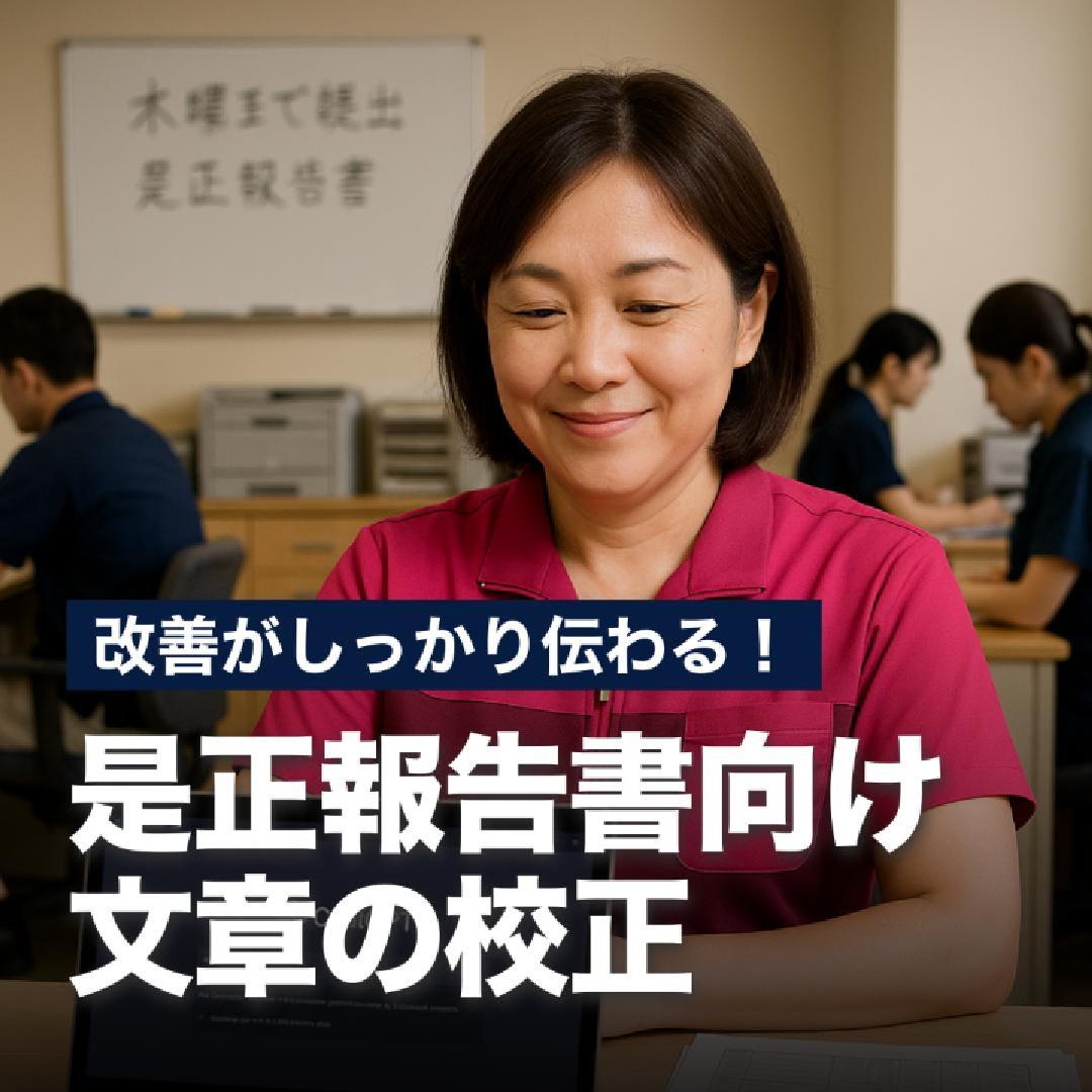 改善がしっかり伝わる！是正報告書向け文章の校正