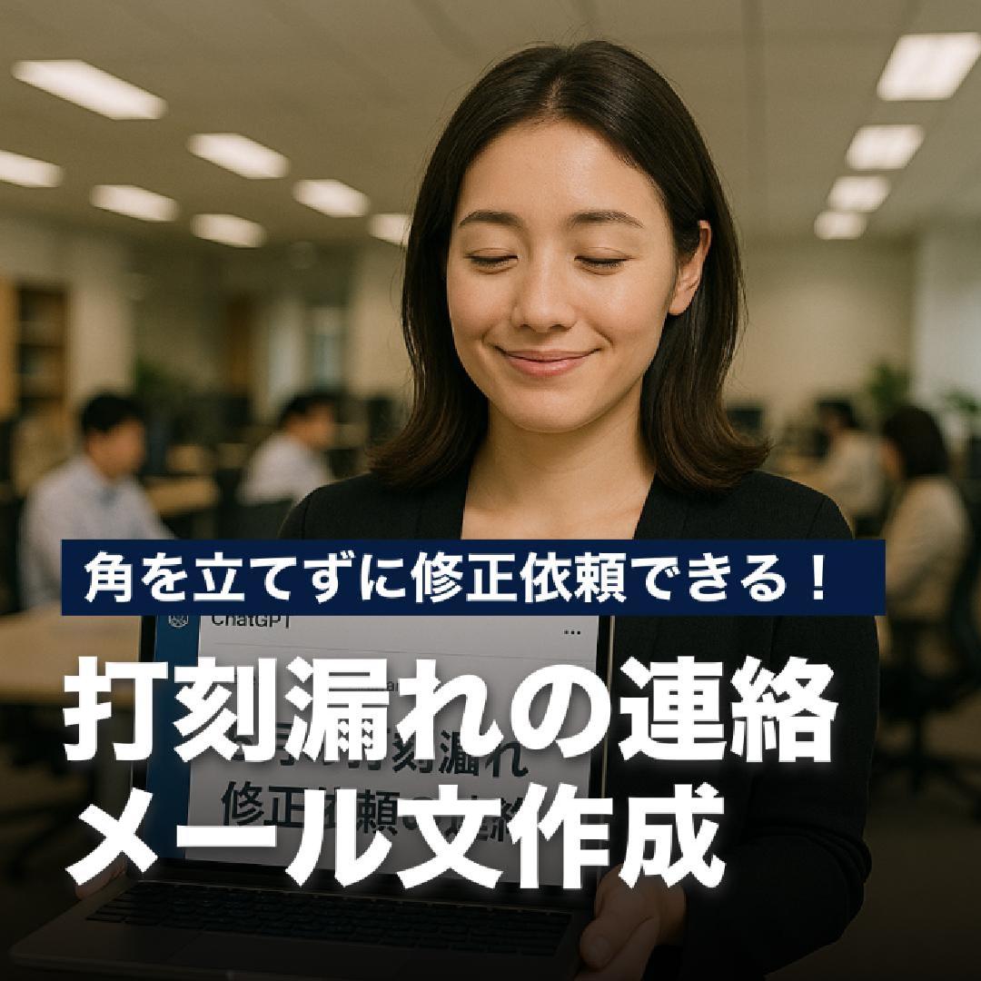 角を立てずに修正依頼できる！打刻漏れの連絡メール文作成