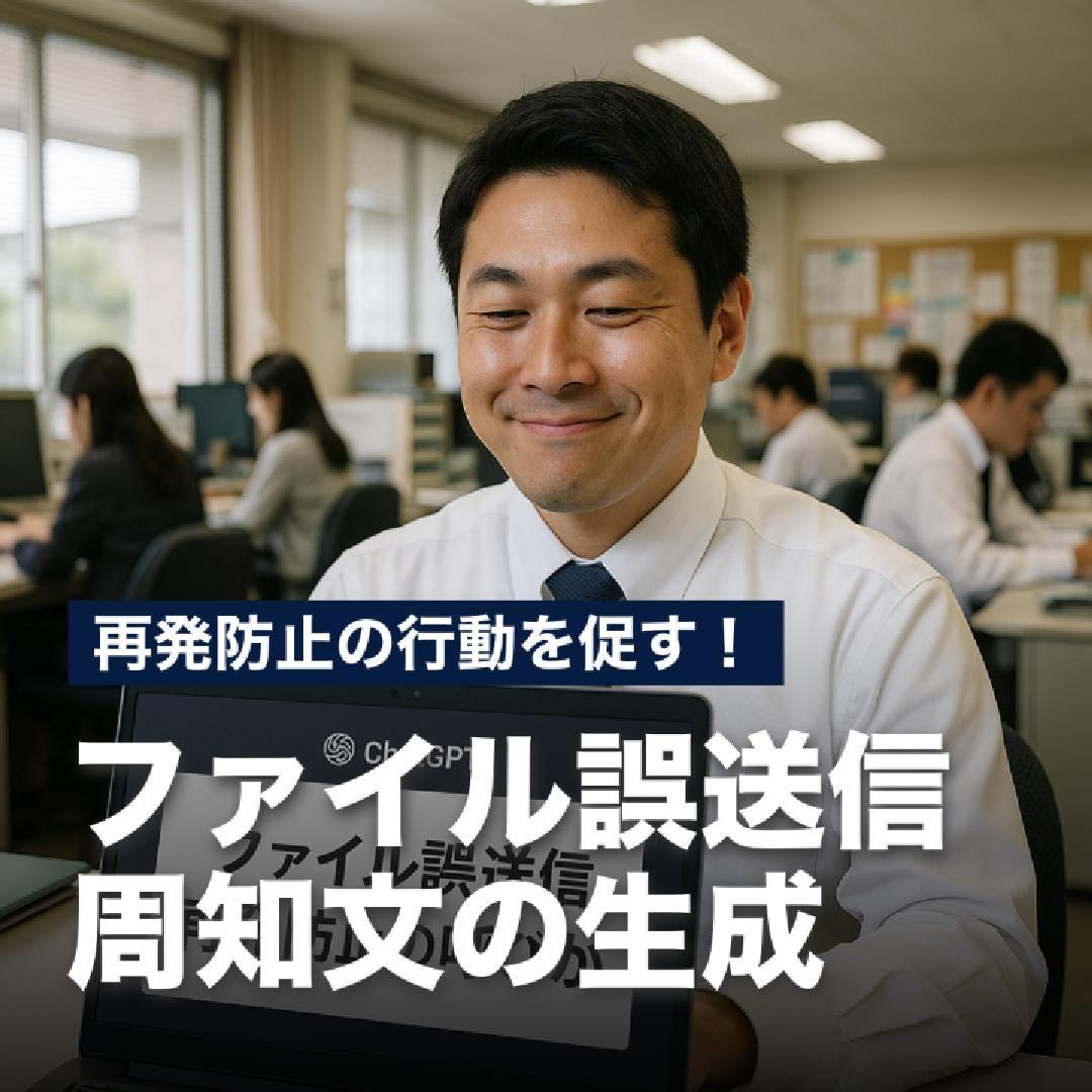 再発防止の行動を促す！ファイル誤送信の周知文の生成