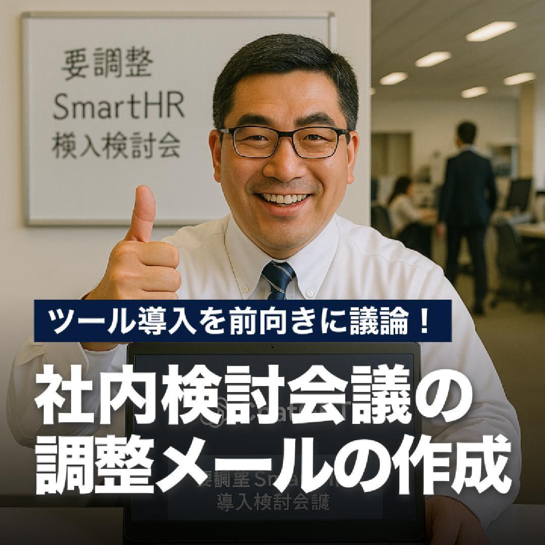 ツール導入を前向きに議論！社内検討会議の調整メールの作成