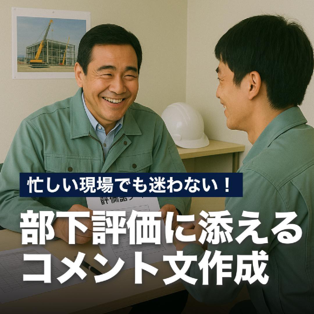 忙しい現場でも迷わない！部下評価に添えるコメント文作成