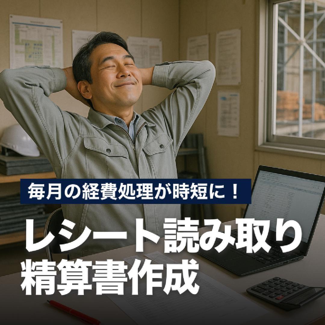 毎月の経費処理が時短に！レシート読み取り精算書作成