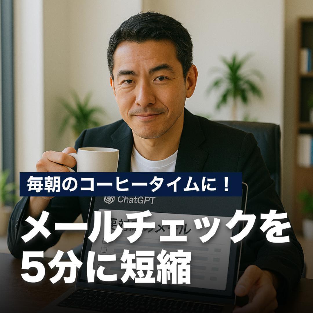 毎朝のコーヒータイムに！メールチェックを5分に短縮