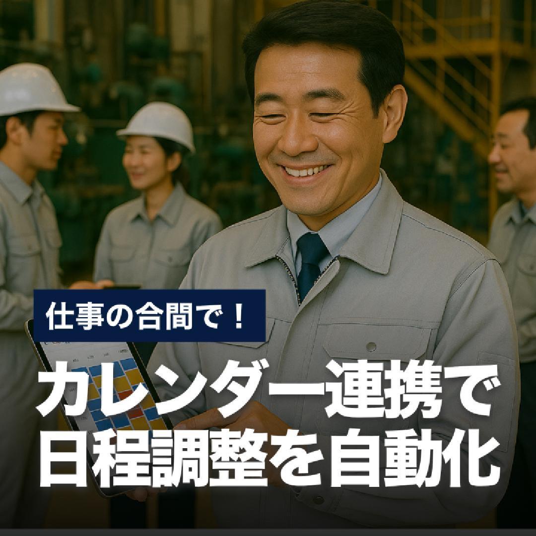 仕事の合間で！カレンダー連携で日程調整を自動化
