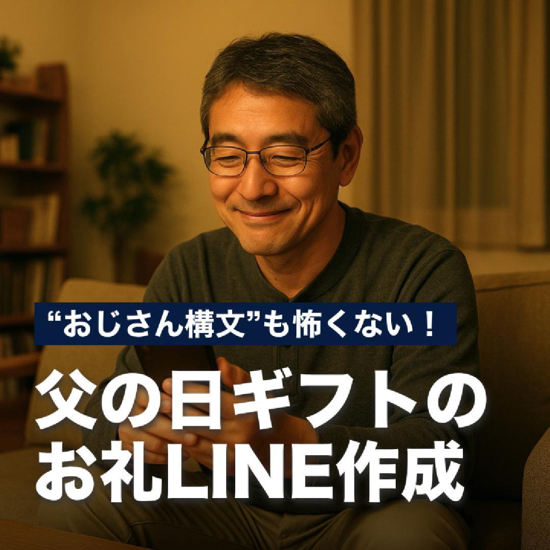 “おじさん構文”も怖くない！父の日ギフトのお礼LINE作成