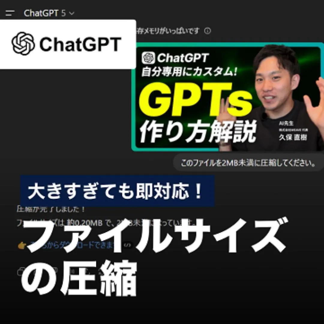 大きすぎても即対応！ファイルサイズの圧縮