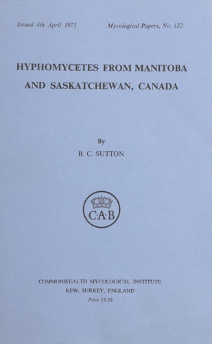 Hyphomycetes from Manitoba and Saskatchewan, Canada