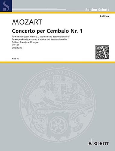Concerto 1 D-dur KV 107 Mit 2 Kadenzen