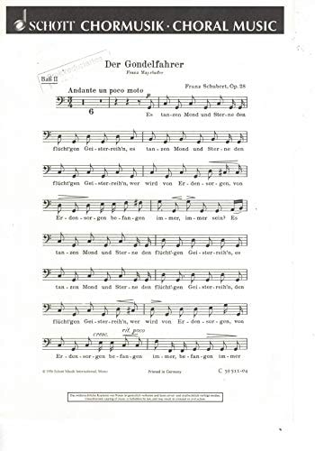 DER GONDELFAHRER OP. 28 CHANT