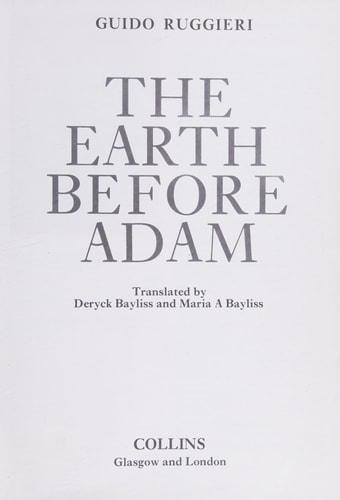 The Earth Before Adam