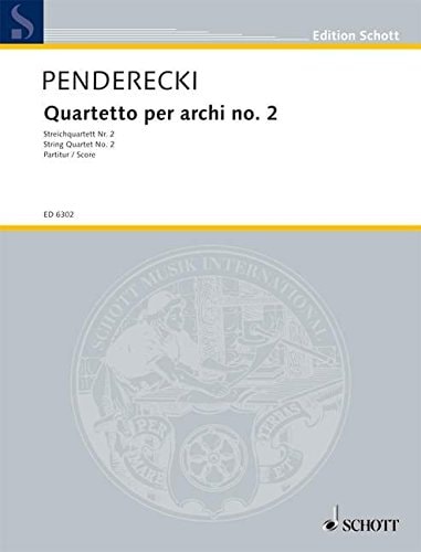 Quartetto per archi no. 2: für zwei Violinen, Viola und Violoncello. string quartet. Partition d'étude.