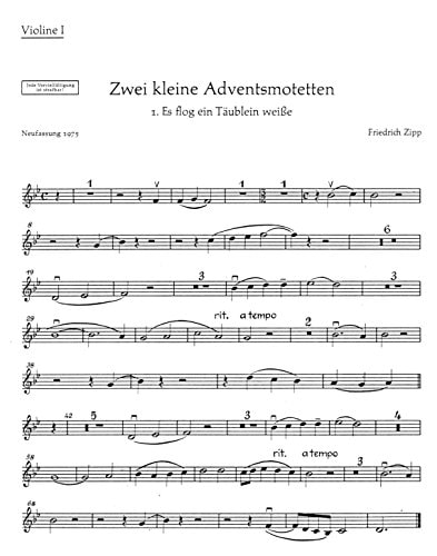 ZWEI KLEINE MOTETTEN -ENSEMBLE DE PARTITIONS