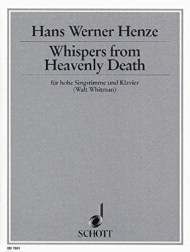 Whispers from Heavenly Death: Cantata for high voice and piano. high voice and piano. aiguë. Réduction pour piano.