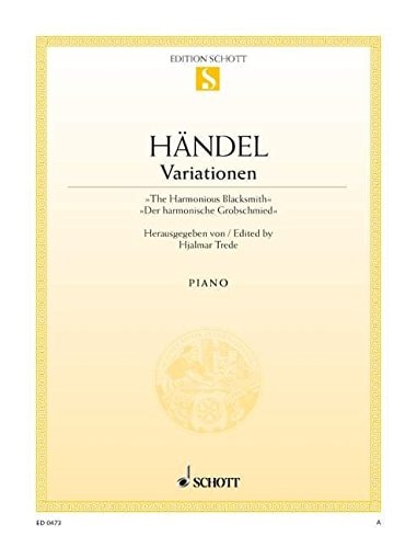 Grobschmied-Variationen: Theme with variations from the 5th Suite of the first part of "Suite de Pièces pour le Clavecin". piano.