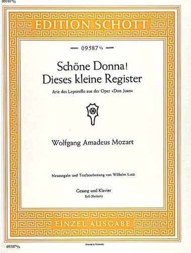 DON GIOVANNI SCHONE DONNA CHANT