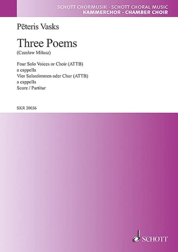 Three Poems: For Four Solo Voices or Choir (ATTB) A Cappella