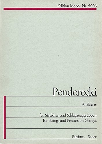 Anaklasis: Pour Cordes et Groupes de Percussion