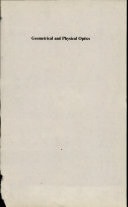 Geometrical and Physical Optics