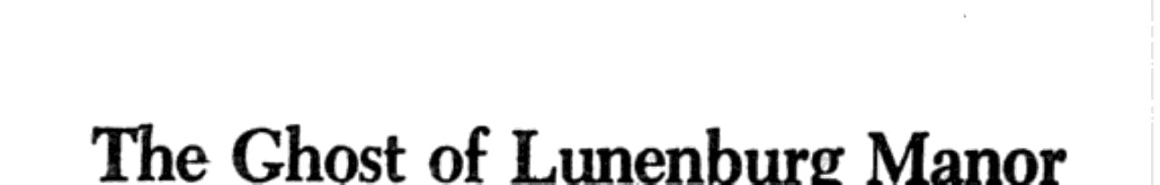 Ghost of Lunenburg Manor