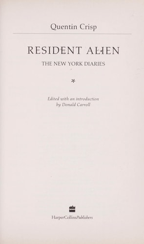 Resident Alien: The New York Diaries