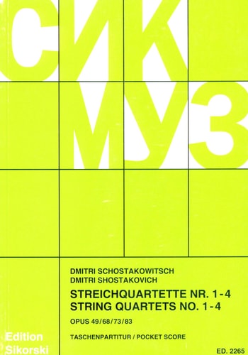String Quartets, Nos. 1-4 (Op. 49, 68, 73, 83): Study Score