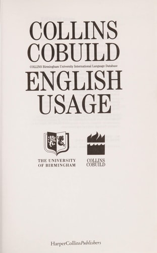 Collins COBUILD English Usage