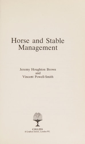 Horse and Stable Management