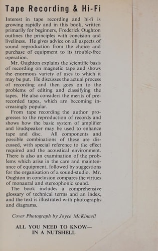 Tape Recording and Hi-fi
