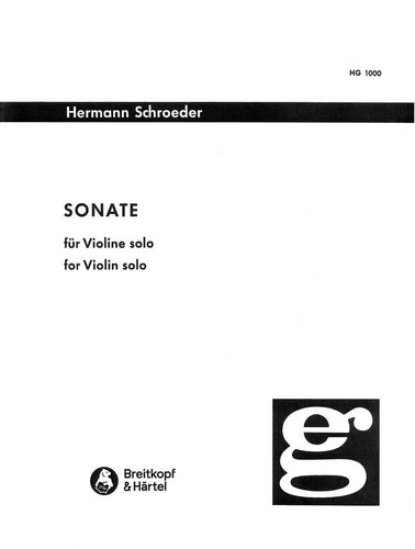 Schroeder: Sonata for violin solo