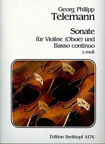 EDITION BREITKOPF TELEMANN G.P. - SONATE C-MOLL - VIOLON, BASSE CONTINUE Partition classique Cordes Violon