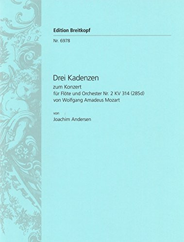3 Kadenzen Zu Mozarts KV 314 Flûte Traversiere