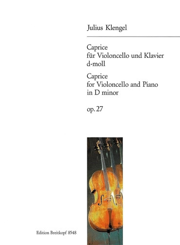 EDITION BREITKOPF KLENGEL JULIUS - CAPRICE OP. 27 - CELLO, PIANO Partition classique Cordes Violoncelle
