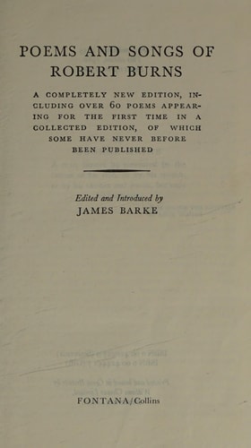 Poems and Songs of Robert Burns