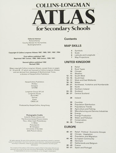 Collins-Longman Atlas for Secondary Schools
