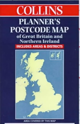 Collins Planner's Postcode Area Map of Great Britain and Northern Ireland: Scale 1:850 000