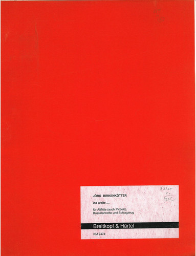 Ins weite : für altflöte (auch piccolo), bassklarinette und schlagzeug (1998)