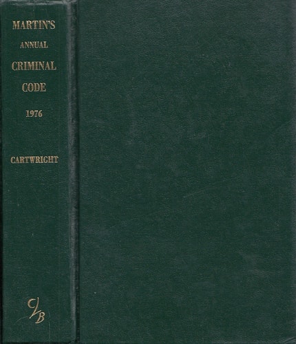 Martin's Annual Criminal Code 1996