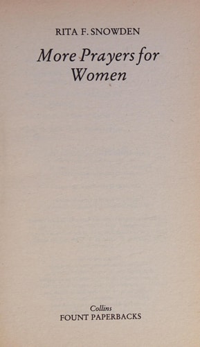 More Prayers for Women